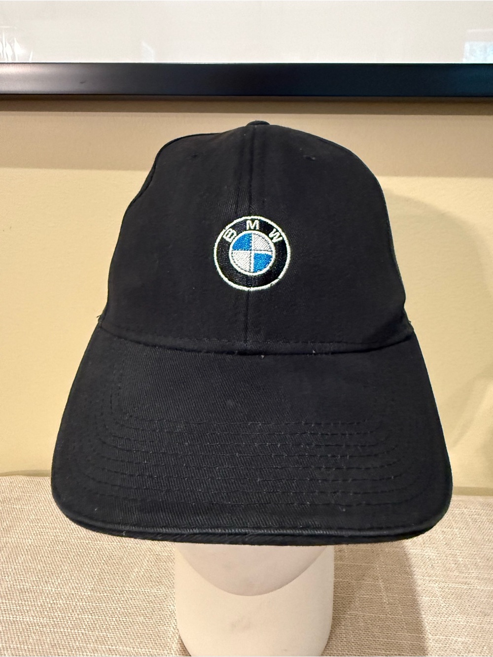 BMW Lifestyle Black Baseball Cap Embroidered Logo Adjustable Strap